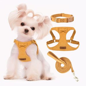 Fabricantes de arneses para perros de marca privada personalizables, arneses y collares para perros, conjunto de arnés para perros de lujo, liso, para <span class=keywords><strong>Chihuahua</strong></span> - Product Image 1