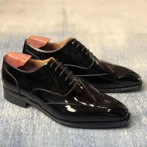 Cie MOX11 Wingtips <strong>Brogue</strong> Men's Business Formal Dress Shoes Handmade Pure Leather Oxford Goodyear Welted Shoes - Product Image 1