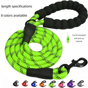 Многоцветный светоотражающий прочный круглый плетеный поводок для собак из нейлона (Perro Escurrido) - Product Image 2