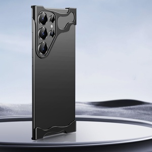 Stylish No Border case Design With Glass <b>Lens</b> <b>Protector</b> Metal Aluminum Alloy Phone Cover for samsung S25 ultra S24 S23 Plus - Product Image 1