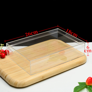 가정용 및 상업용 대형 투명 플라스틱 티라미수 용기, 케이크, 음식, 샌드위치용 우아한 아크릴 디저트 박스 - Product Image 1