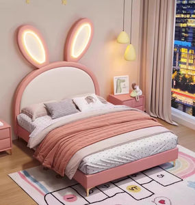 <span class=keywords><strong>Lovely</strong></span> Animal Girl Pink <span class=keywords><strong>Baby</strong></span> <span class=keywords><strong>Bed</strong></span> Kid LED Light Ears Camas New Bunny Design <span class=keywords><strong>Bed</strong></span> Venta caliente Niños Muebles de dormitorio al por mayor - Product Image 3