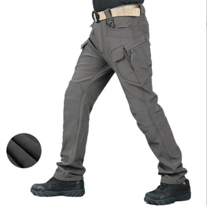 Pantalones Cargo IX7 Resistentes al Agua DFP0224, Pantalones de Invierno con Forro Polar Térmico, Elásticos y Flexibles - Product Image 2