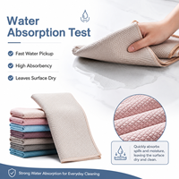 Chiffon en microfibre à effet écaille de poisson 250 GSM avec logo personnalisé, vente en gros OEM, serviette de nettoyage pour vitres en vrac