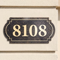 Plaque d'adresse personnalisée, plaque murale rétroéclairée par LED, résistante aux intempéries IP65, taille et couleur personnalisables, visibilité 911, plaque murale