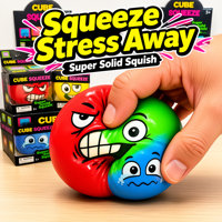 Jouet Squishy en forme de cube emoji, rembourré de farine, à remontée lente, anti-stress, à presser, pour enfants et adultes, Style 2