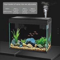 Aquarium intelligent de bureau de luxe avec pompe à eau ultra silencieuse, filtre supérieur, affichage de la température en acrylique transparent pour la maison
