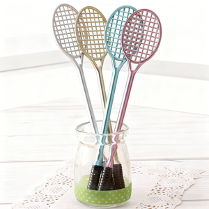 Bolígrafo Creativo Kawaii de Metal con Logotipo, Bolígrafo de Firma Multicolor con Forma de Raqueta de Bádminton, Bolígrafos de Gel para Regalar a Clientes - Product Image 2
