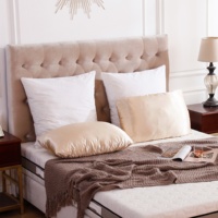 Housse de coussin en satin à poche ouverte, taillée sur mesure, en soie satinée de luxe, infroissable