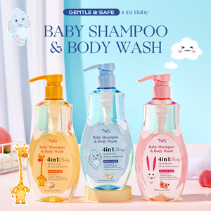 TWG RTS Vente flash 4 en 1 Shampooing et gel <span class=keywords><strong>douche</strong></span> pour bébé Soins de la peau sensibles Shampooing nourrissant pour bébé Nettoyant hydratant pour le corps des enfants - Product Image 2
