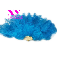 Grand ventilateur de plumes d'autruche rouge tenu dans la main 100CM et 130CM carnaval danse du ventre scène Performance plumes ventilateur Plumes artisanat 13 os