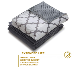 Couverture lourde Offre Spéciale pour l'autisme en gros pour le soulagement de la pression Couvertures lestées imprimées confortables en Minky Grey Housse de <span class=keywords><strong>couette</strong></span> - Product Image 2