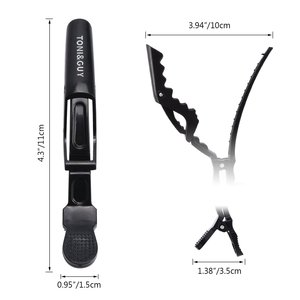 Commercio all'ingrosso barbiere sezionamento salone forcine per capelli strumenti per parrucchieri alligatore logo nero Custom fermagli per capelli - Product Image 4