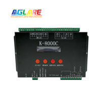 Carte SD K-8000C 8 ports Max 8192 pixels IC Sortie de signal SPI RGB RGBW Contrôleur LED programmable