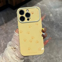 Coque de téléphone mignonne avec motif de patte de chat noir pour filles rondes, accessoires mobiles pour iPhone 15 14 13 12 11 17 Pro Max