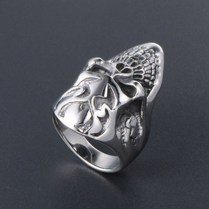 Skull <b>Titanium</b> Steel <b>Ring</b> Men's Punk Rock Jewelry SA403 Party Fashion <b>Rings</b> - Product Image 3