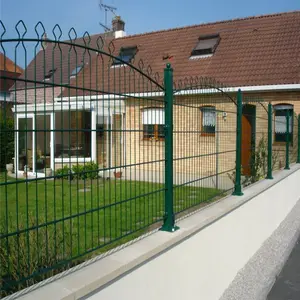 Двойной проволочный забор с порошковым покрытием, с ПВХ покрытием, пирамидальная сетка, садовое ограждение