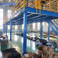 Plateforme de mezzanine en acier robuste, capacité de 500 kg par m², stockage multi-niveaux pour entrepôt, taille personnalisée