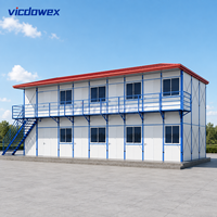 VICDOWEX Bâtiment de bureau préfabriqué modulaire contemporain de type K à installation rapide pour chantier de construction
