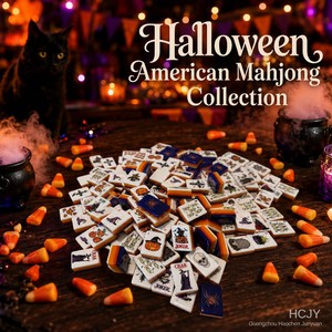 Halloween Mahjong Set 160 Tiles Gothic <strong>Hocus</strong> <strong>Pocus</strong> Spooky Acrylic Mahjong <strong>Game</strong> with Spiders Case Party Gift - Product Image 6