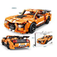 MOC brique blocs de construction jouet course coloré Lambo vert bétail blocs de construction voiture assemblage enfants cadeau projet modèle RC voiture
