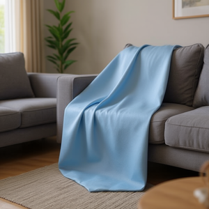 Tessuto Ilan 100x80 Cm Azzurro Chiaro Tinta Unita per Decorazione Casa - Product Image 3