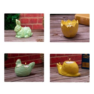 Porte-bougie Lapin de Pâques avec figurine en résine sculptée en forme <span class=keywords><strong>d</strong></span>'œuf et <span class=keywords><strong>d</strong></span>'<span class=keywords><strong>escargot</strong></span>, bougeoir lapin pour <span class=keywords><strong>d</strong></span>écoration de fête à domicile et cadeau - Product Image 6