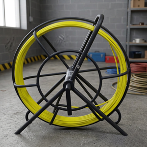 Bobine de câble rond en FRP avec fil jaune pour organiser les fils dans l'atelier - Product Image 1