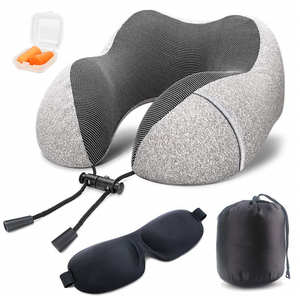 JN Washable 2025 Trending Slow Rebound Memory Foam Travel Neck Pillow Airplane Neck Pillow Travel Pillow - Product Image 2
