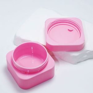Cosmetic <b>Plastic</b> Face Hand Skincare Cream <b>Container</b> <b>Plastic</b> 5g 10g 20g 30g 50g <b>square</b> pink pp Jar Cream - Product Image 2