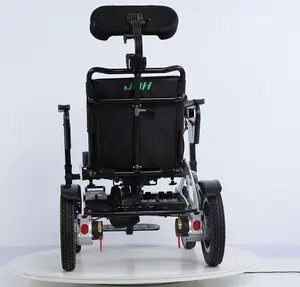 JBH 조절 가능한 등 머리 받침 파워 휠체어 모든 장애인 노인 휠 의자 사용