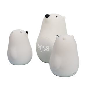 <span class=keywords><strong>Veilleuse</strong></span> LED rechargeable moderne pour enfants, petit ours blanc, lampe de chevet à capteur tactile, matériau ABS pour enfant en bas âge, bébé animé - Product Image 2