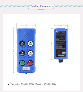 Mando a distancia inalámbrico industrial, grúa para manejo de losas, radio industrial, mando a distancia inalámbrico, 2 unidades - Product Image 2