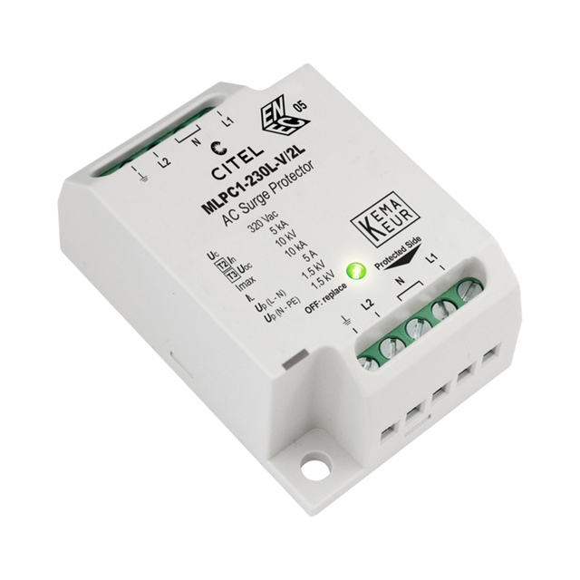CITEL 831225 MLPC1-230L-V/2L AC Surge Protector for LED Lighting System Class 1 2-Phase + Neutral Network