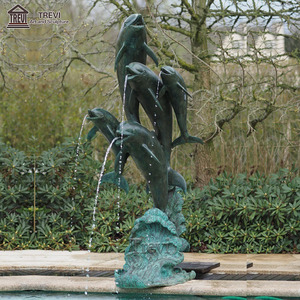 <span class=keywords><strong>Fontana</strong></span> Scultorea Commerciale in Bronzo a Forma di Delfino, a Grandezza Naturale, in Metallo Fuso, Elemento Artistico Acquatico da Giardino per Hotel e Resort - Product Image 4