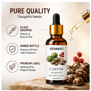 Olio di Ricino Biologico all'Ingrosso, 100% Puro e Naturale, Pressato a Freddo, Olio Vettore per Cura dei Capelli e Produzione Cosmetica - Product Image 4