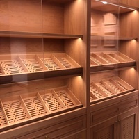 ROYAL METAL Pendingin Cerutu Stainless Steel Humidor Kontrol Suhu dan Kelembapan Dua Zona Kapasitas 448L Layar Digital