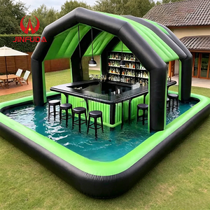 Bar gonflable géant personnalisé, nouveau design, pour piscine, bar de jardin gonflable, piscine gonflable personnalisée avec bar pour adultes, événements, fêtes - Product Image 6