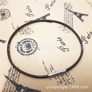 <b>Red</b> Waxed Thread <b>Bracelet</b> 2Mm Thick 18Cm Long Magnetic Clasp Fashion Jewelry Gift - Product Image 4