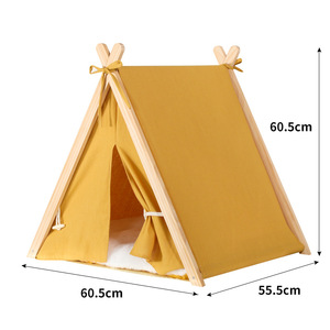 Nichoir pour chien PetTent, universel quatre saisons, amovible, lavable, fermé, pour intérieur, pour chat, hiver, chaud, forme triangulaire - Product Image 1