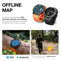 Montre connectée robuste pour homme W1 Pro GPS avec cartes hors ligne, étanche 5ATM IP68, fitness, plus de 100 modes sportifs, natation, Relojes, pour activités de plein air