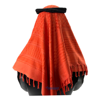 Keffieh à franges orange néerlandaises personnalisées des deux côtés nouvelle écharpe à usage saoudien koweït Shemagh pour hommes