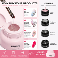 Gel UV multifonctionnel haute brillance, couche de finition dure, fournitures professionnelles pour le nail art, s'enlève facilement, écologique, séchage rapide, 30g