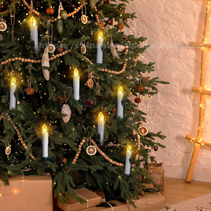 Bougie en plastique Newish S/10 avec télécommande RVB blanc chaud à intensité variable avec clip décoration d'arbre <span class=keywords><strong>de</strong></span> <span class=keywords><strong>Noël</strong></span> <span class=keywords><strong>sans</strong></span> <span class=keywords><strong>fil</strong></span> - Product Image 4