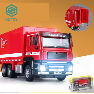 HS 1 50 Scale โมเดลอัลลอยด์,ชั้นวางของแบบดึงถอยหลังรถบรรทุกบันไดของเล่นในรถยนต์พร้อมเสียงเบา - Product Image 6
