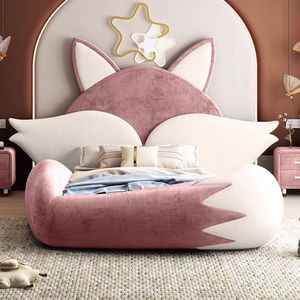 JINS letto personalizzato per bambini piccola volpe di lusso in legno massiccio gemello/Guardrail letto letto di stoccaggio Design moderno per uso camera da letto - Product Image 2