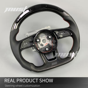 Volante de fibra de carbono personalizado con pantalla LED para <span class=keywords><strong>Audi</strong></span> 2016-2024 Sport Sedan Coupe Series S3 S4 S5 RS3 <span class=keywords><strong>RS4</strong></span> A3 A4 A5 - Product Image 3