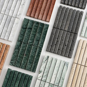 Mosaïque de marbre moderne luxueuse personnalisée avec des carreaux cannelés avec 1 an de garantie Durable écologique pour les îlots de cuisine les salles à manger - Product Image 1