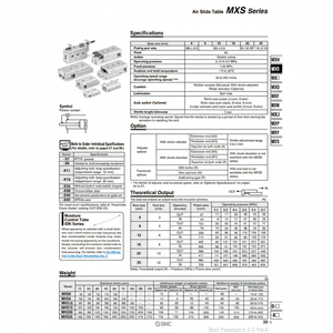 MXS12-30AT โต๊ะสไลด์ลมนิวเมติก SMC - Product Image 1
