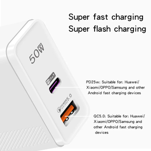 PD3.0 50W USB-C Chargeur Super Rapide Pour <span class=keywords><strong>Apple</strong></span> <span class=keywords><strong>iPhone</strong></span> 11 <span class=keywords><strong>13</strong></span> 12 Mini 14 Pro Max X XS XR 8 7 Plus Type C Câble De Charge - Product Image 5